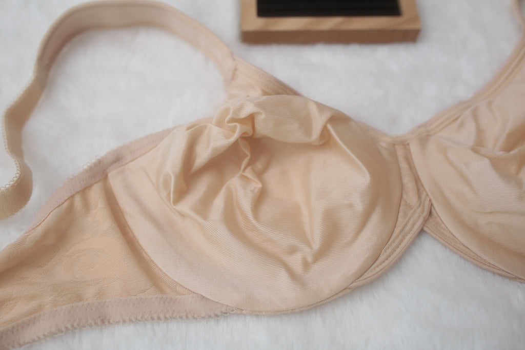 Wacoal 34D Awareness 85567 Underwire Full Coverage Lined Bra Nude Beige Floral