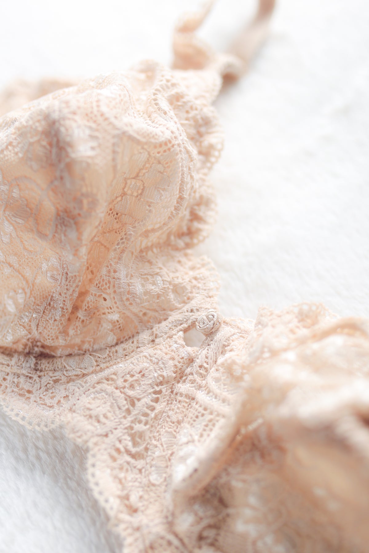 Triumph Amourette Unlined Stretch Lace Underwire Bra Beige 34DD NEW