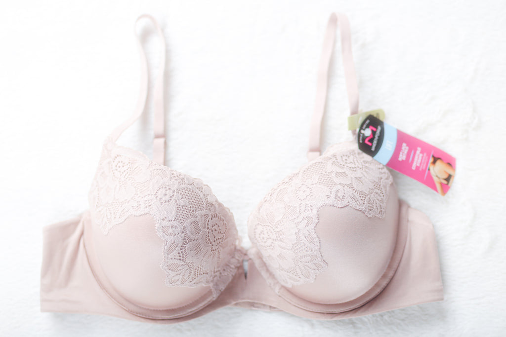 Maidenform Lift Padded Push-up Underwire T-shirt Bra Beige 36B NEW