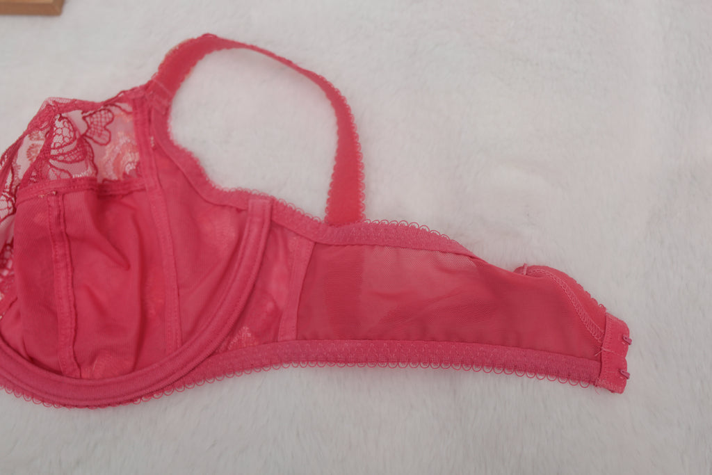 Fantasie 34DD Francesca Side Support FL9191 Underwire Balconette Bra Pink Lace