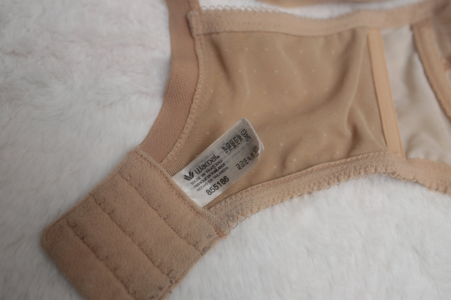 Wacoal 34G Retro Chic Full Figure 855186 Underwire Bra Beige Toast Lace