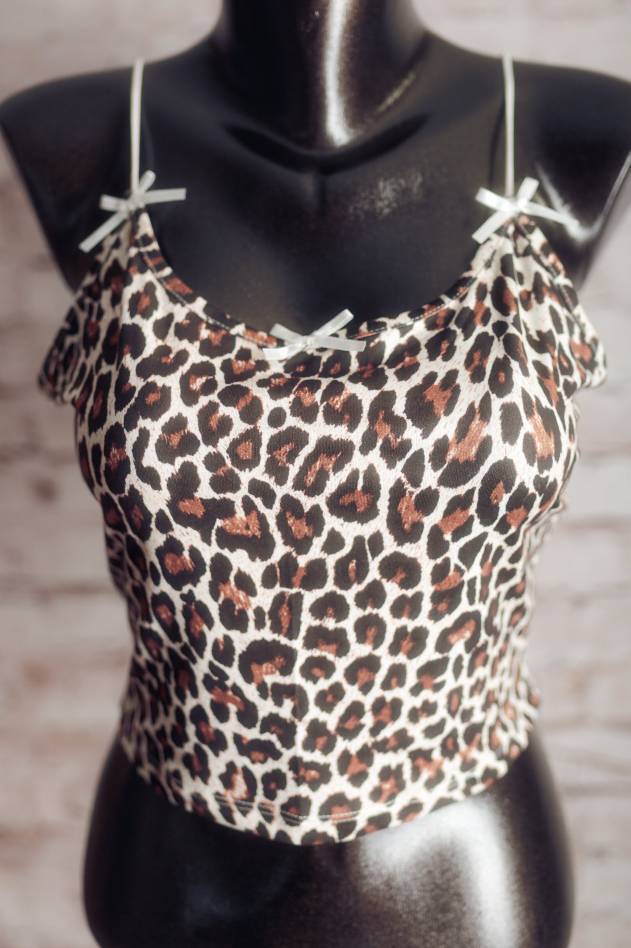 Stretch Cami Chemise Cheetah Leopard Medium
