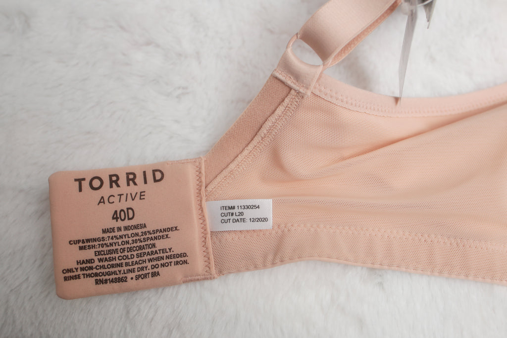 Torrid Active 40D Underwire Sports Bra Nude NEW