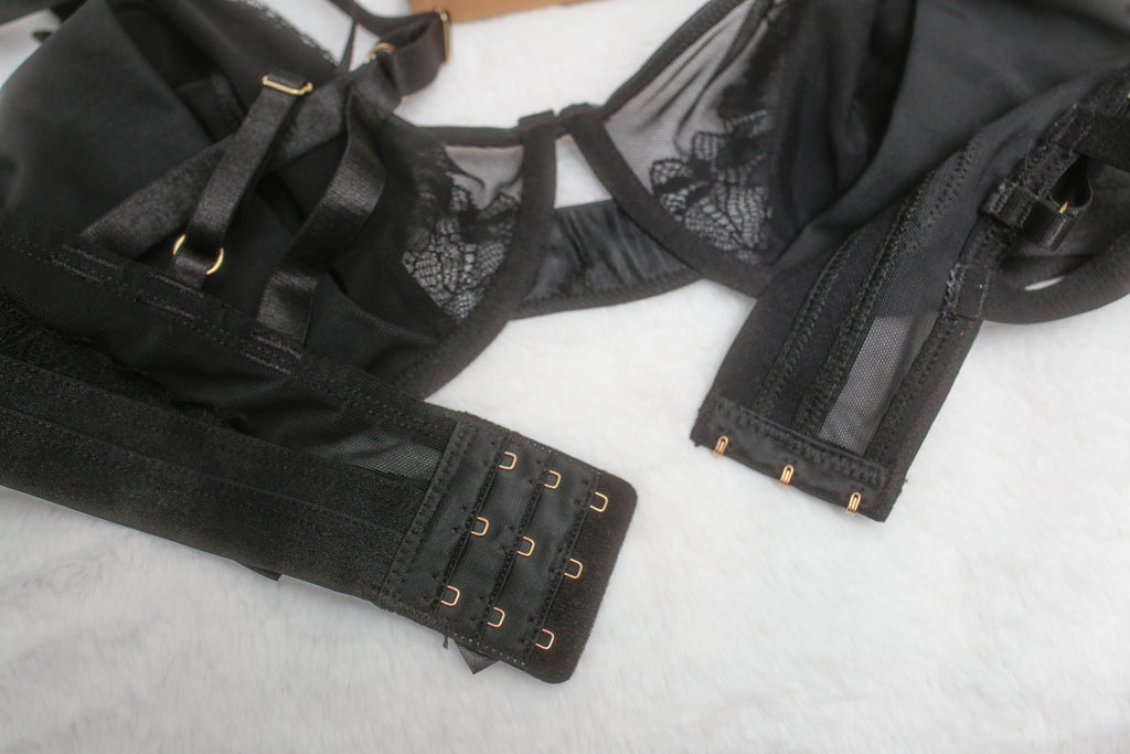 Torrid Curve Demi Underwire Bra 1 14-16 42-44" Bust 1XL Black Mesh