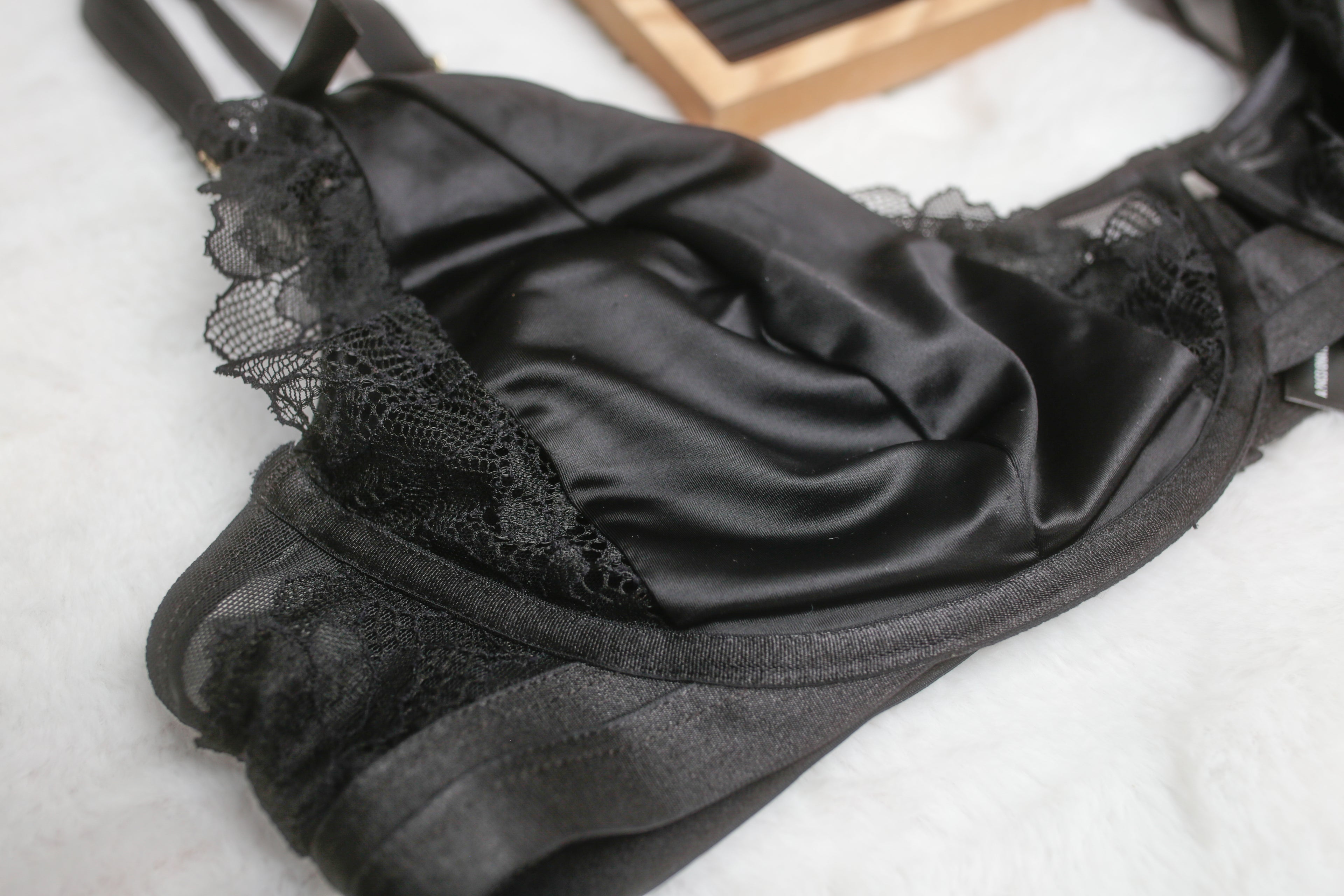 Torrid Curve Demi Underwire Bra 1 14-16 42-44" Bust 1XL Black Mesh