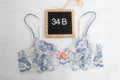 Victoria's Secret 34B Body by Victoria Unlined Demi Underwire Bra Blue White