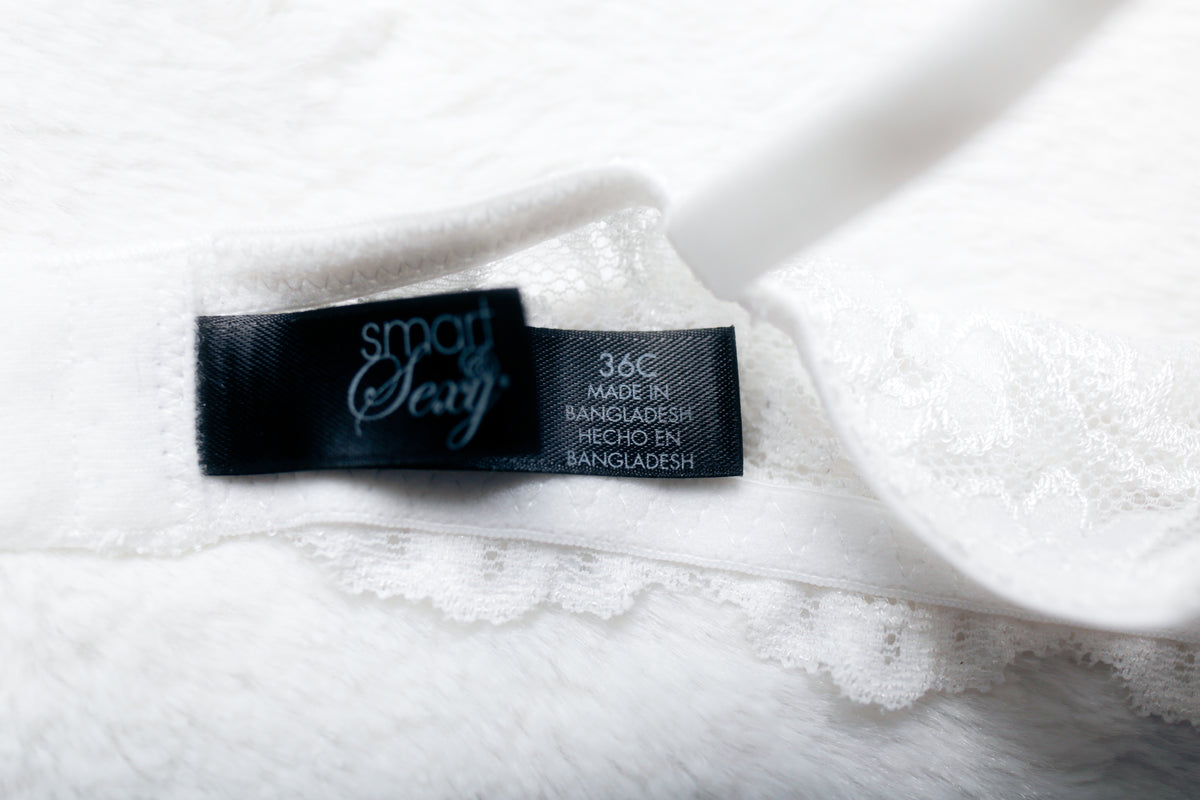 Smart & Sexy Add 2 Cup Sizes Push-Up Bra White Lace 36C