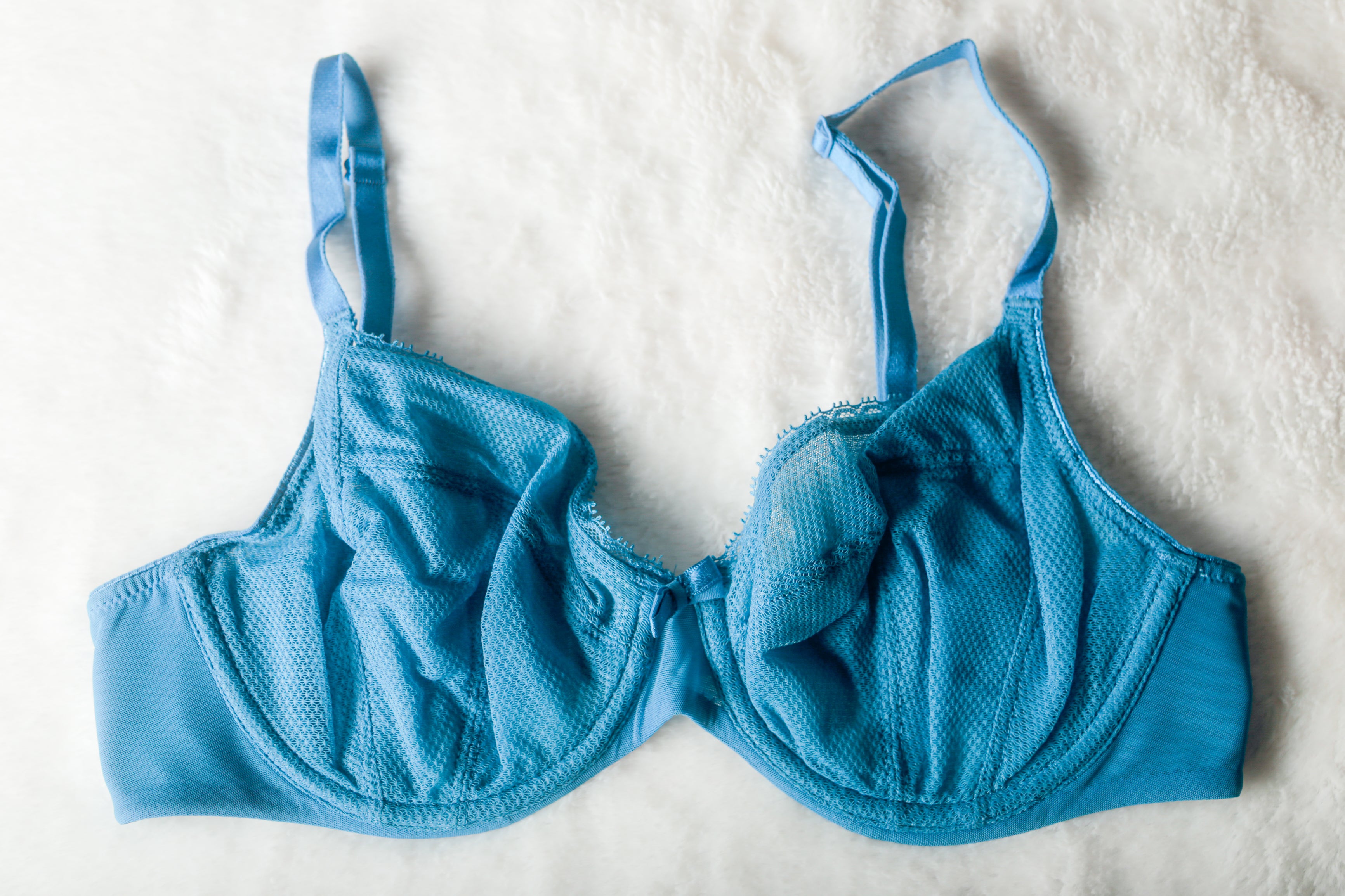 Chantelle 34D Rive Gauche Full Coverage Unlined Underwire Bra Blue