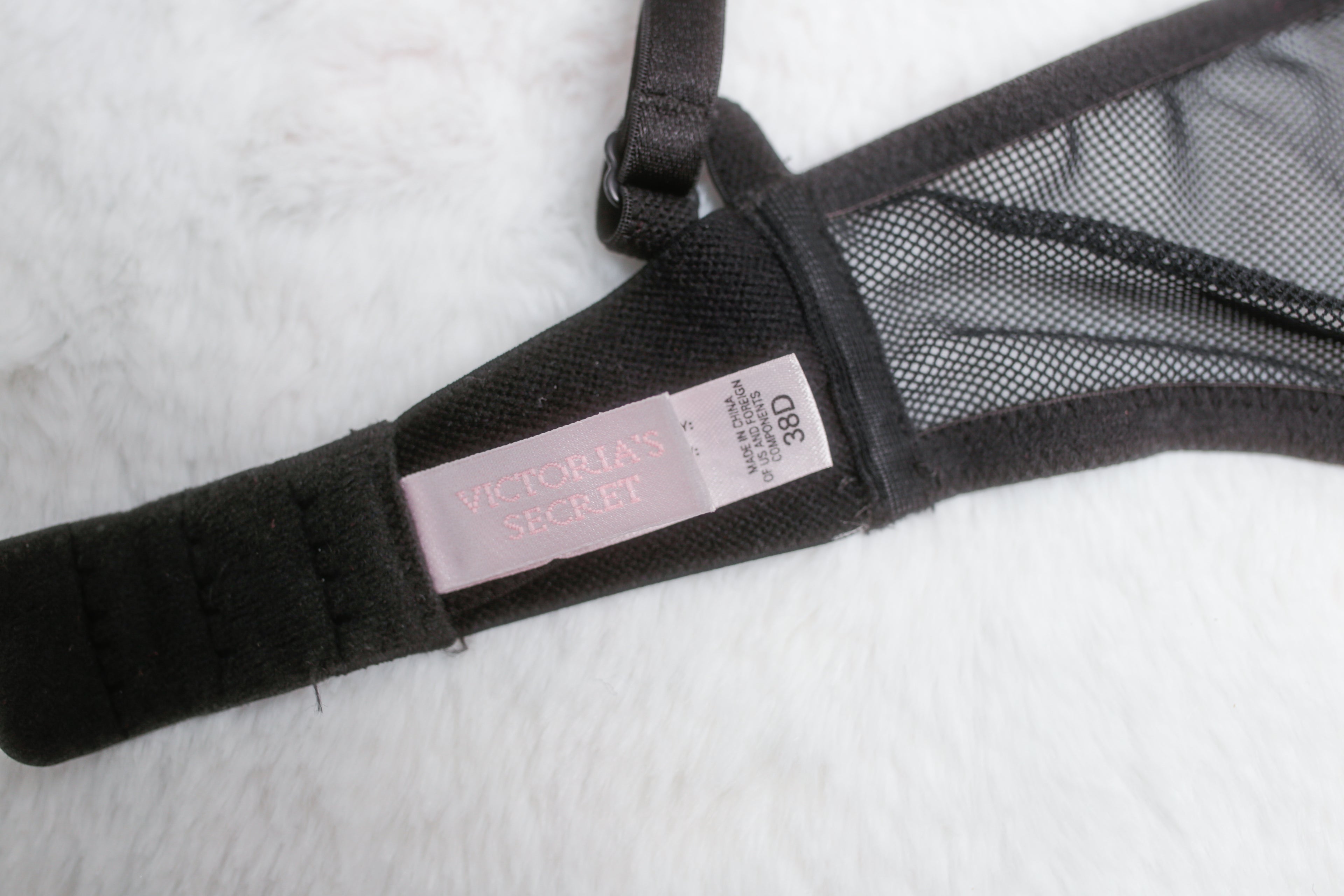 Victoria's Secret 38D Vintage Demi-cup Balconette Bra Beige and Black Beaded Lace