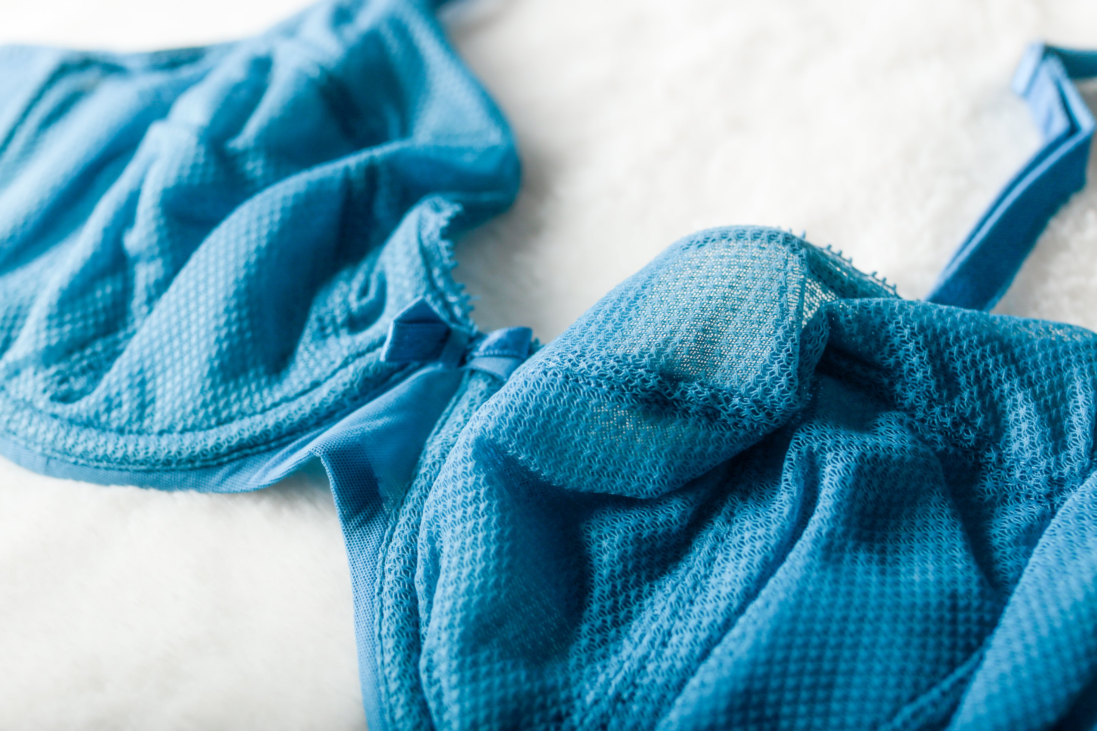 Chantelle 34D Rive Gauche Full Coverage Unlined Underwire Bra Blue