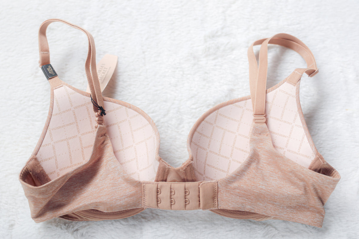 Victoria's Secret Padded Perfect Coverage T-shirt Bra 32B Beige NEW
