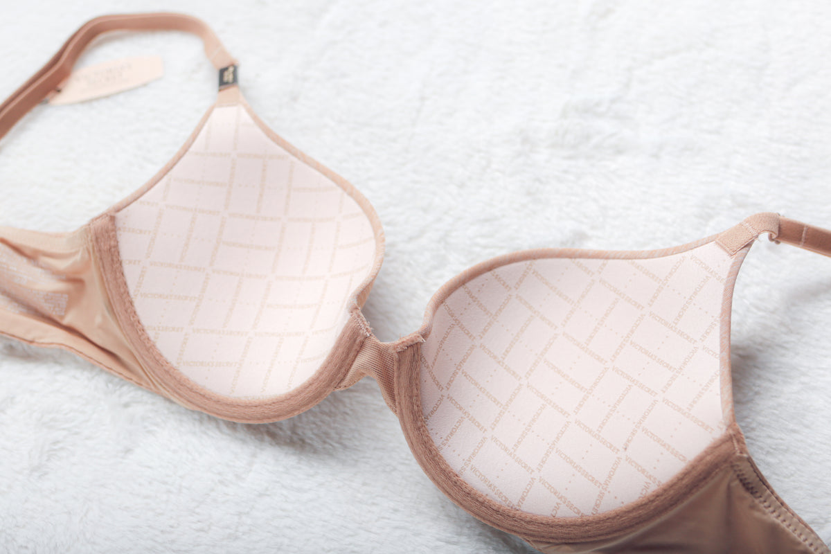 Victoria's Secret Padded Perfect Coverage T-shirt Bra 32B Beige NEW