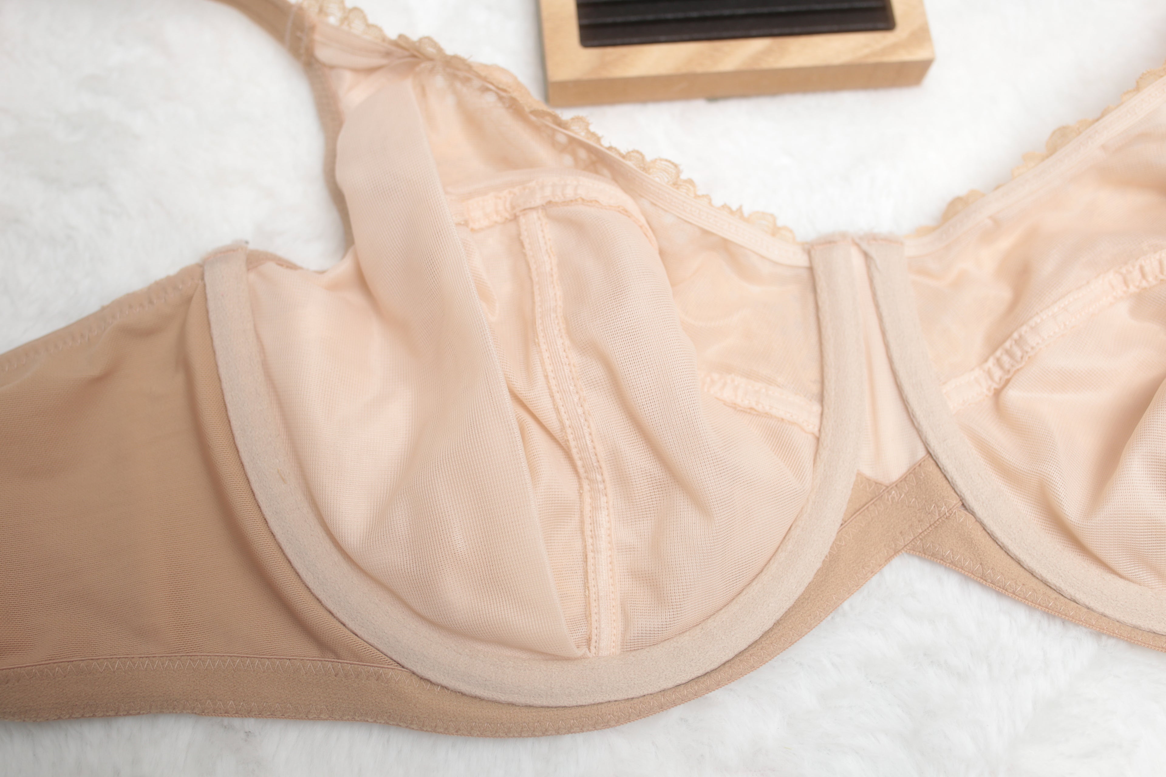 Curvy Couture by Soma 36G Unlined Seamed Lace Full Coverage Underwire Bra