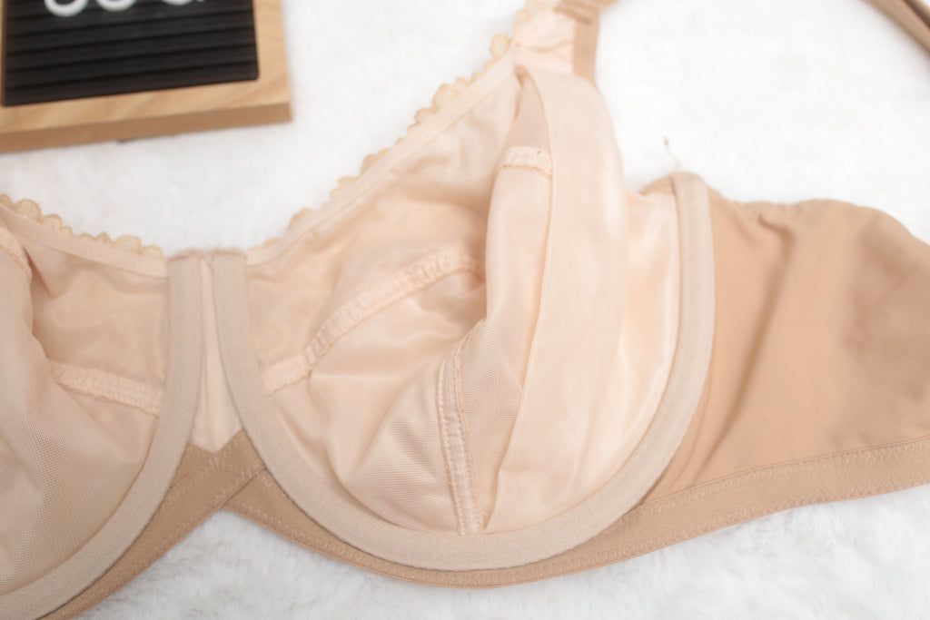 Curvy Couture by Soma 36G Unlined Seamed Lace Full Coverage Underwire Bra