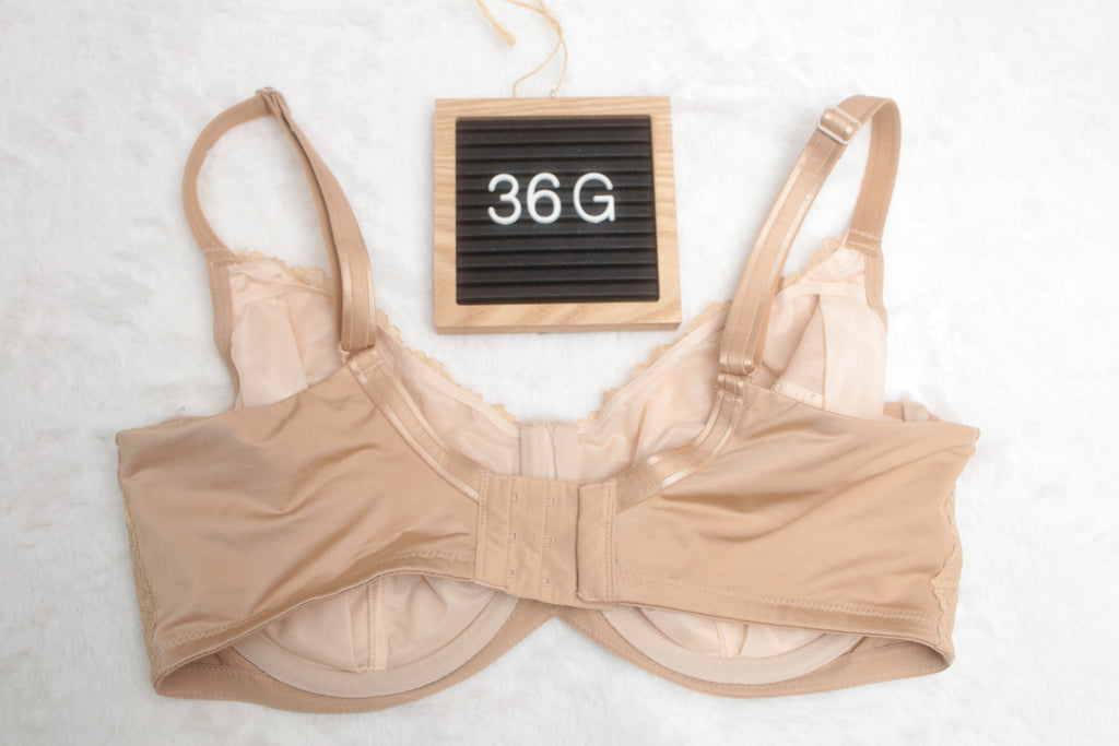 Curvy Couture by Soma 36G Unlined Seamed Lace Full Coverage Underwire Bra