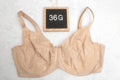 Curvy Couture by Soma 36G Unlined Seamed Lace Full Coverage Underwire Bra