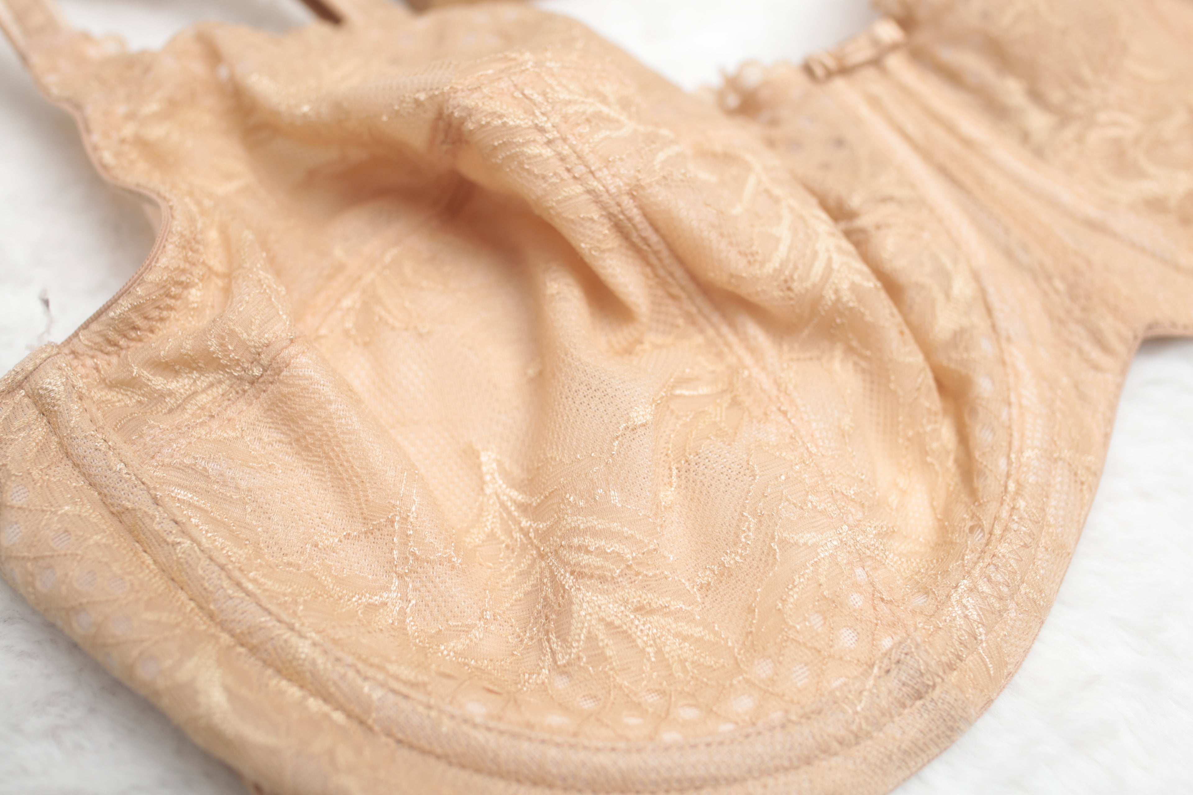 Curvy Couture by Soma 36G Unlined Seamed Lace Full Coverage Underwire Bra