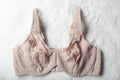 Wacoal 34D Halo Lace 65547 Full Coverage Underwire Bra Beige