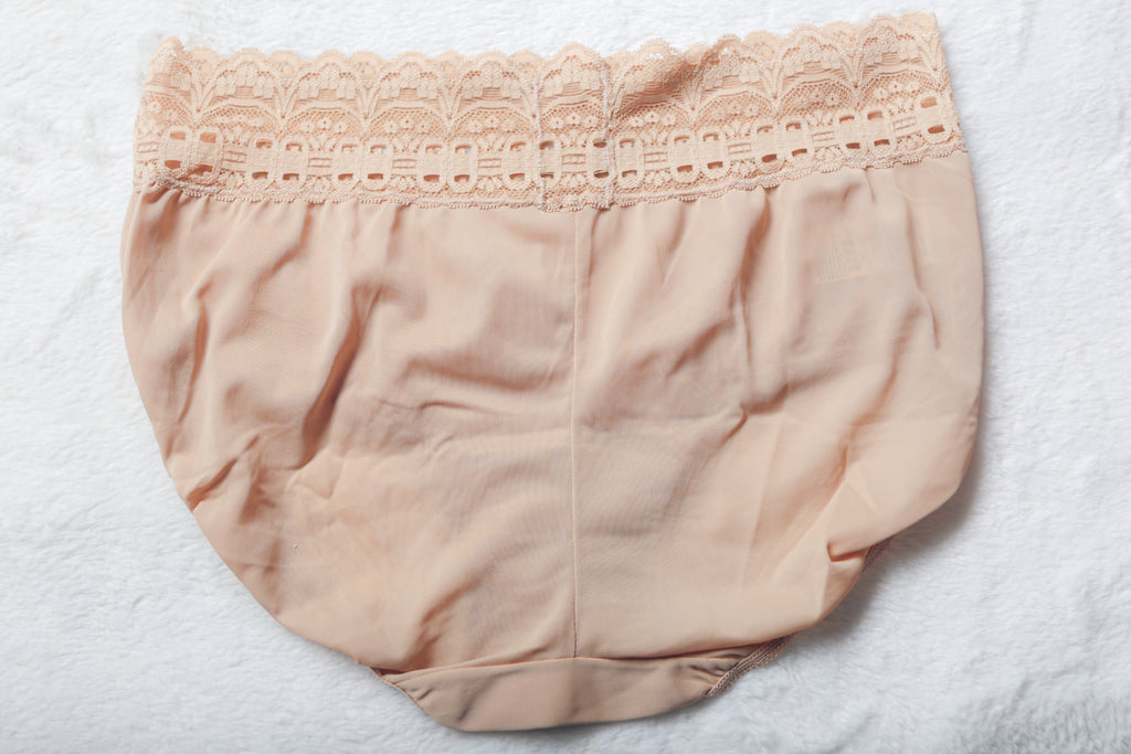 Olga 913 Secret Scoop Hugs High Rise Full Back Briefs Panty 6 Medium Beige NEW