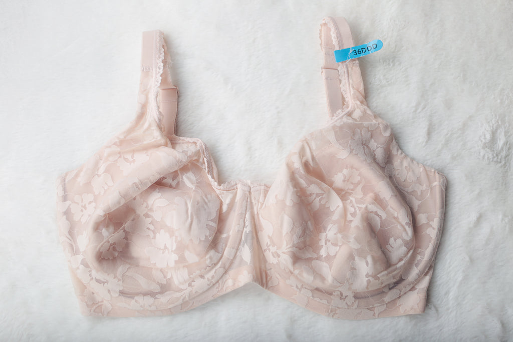 Bali 36DDD Lace N' Smooth 6590 Full Figure Underwire Bra Pink NEW