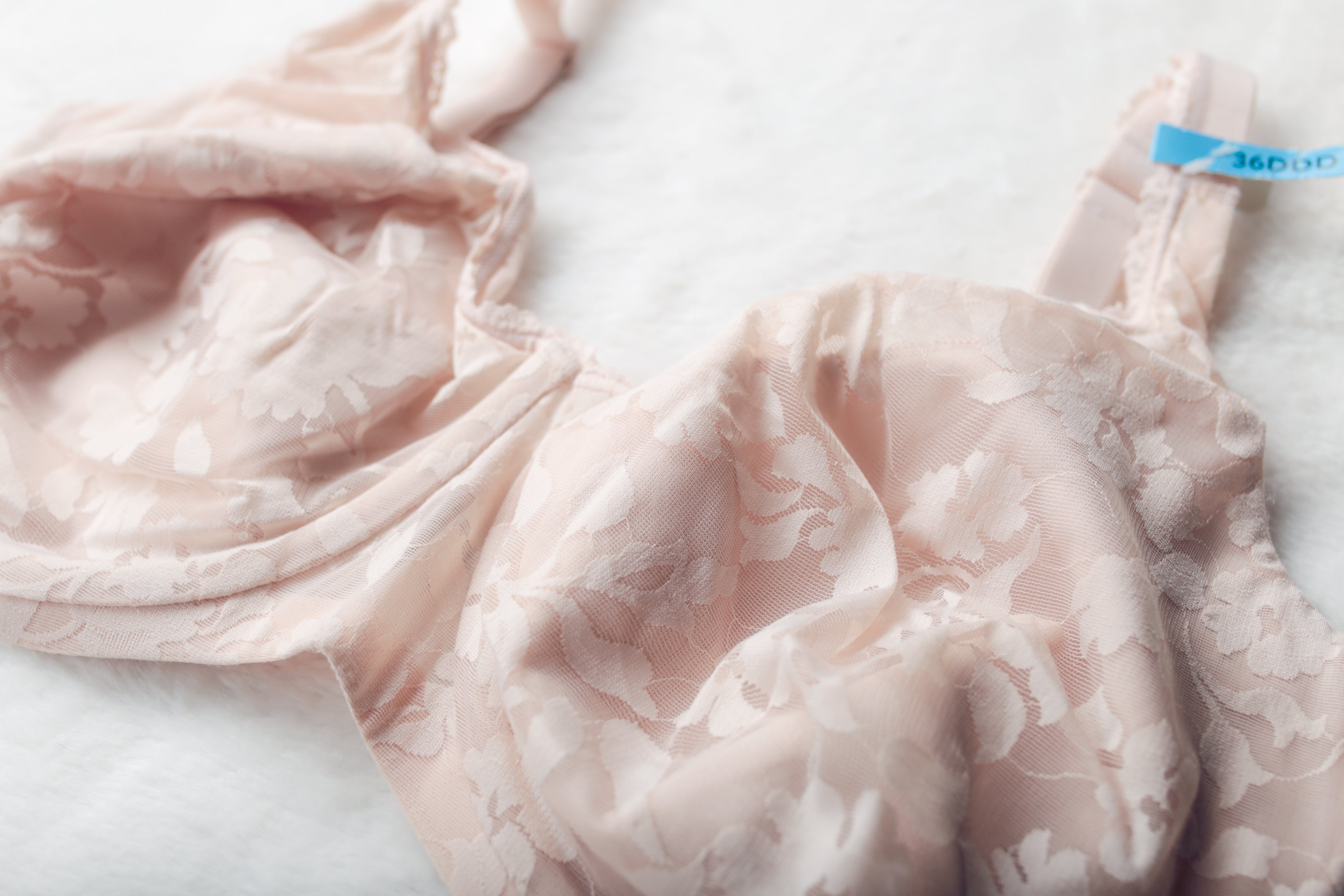 Bali 36DDD Lace N' Smooth 6590 Full Figure Underwire Bra Pink NEW