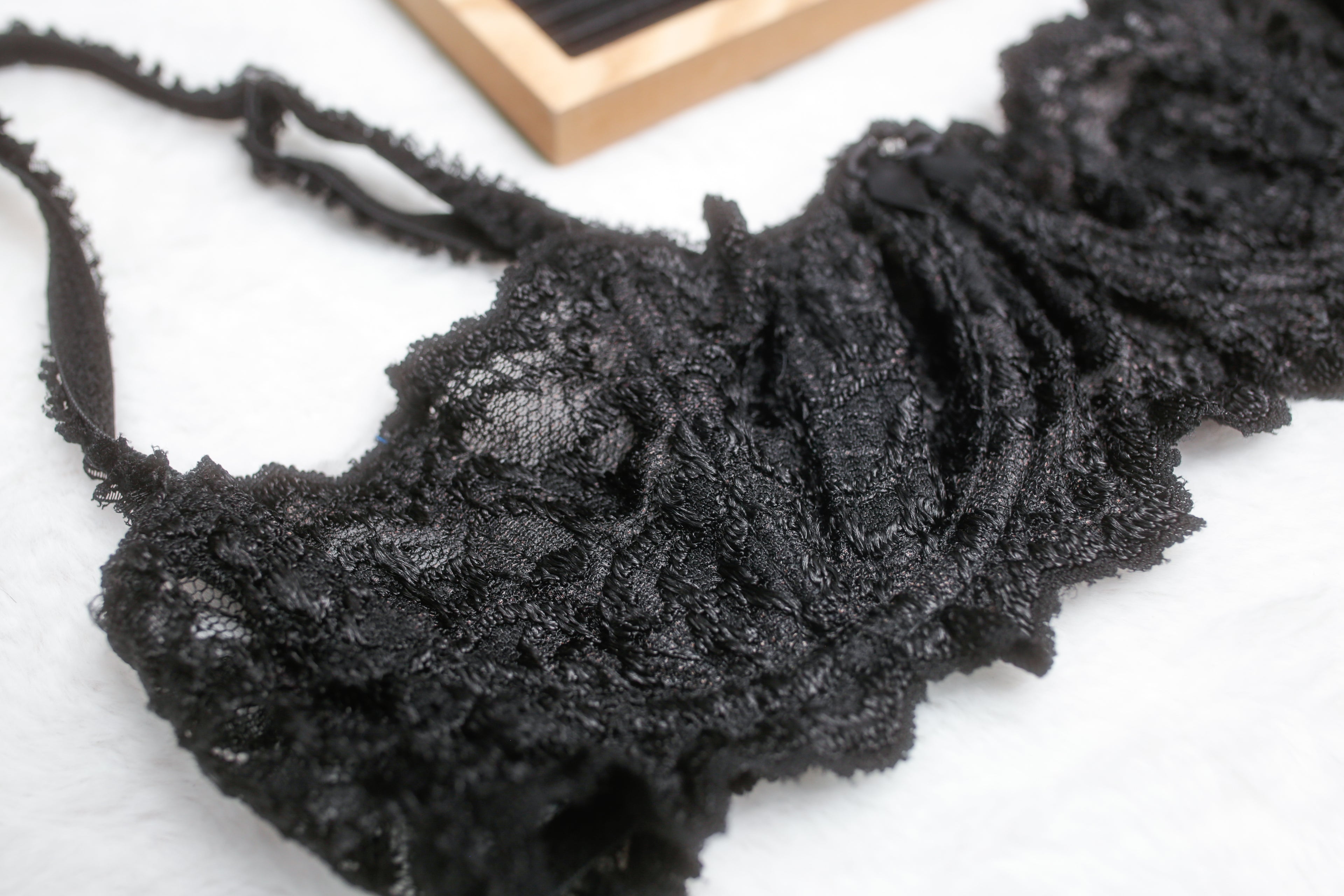 Shirley of Hollywood 36 Vintage Black Boned Unlined Balconette Bra