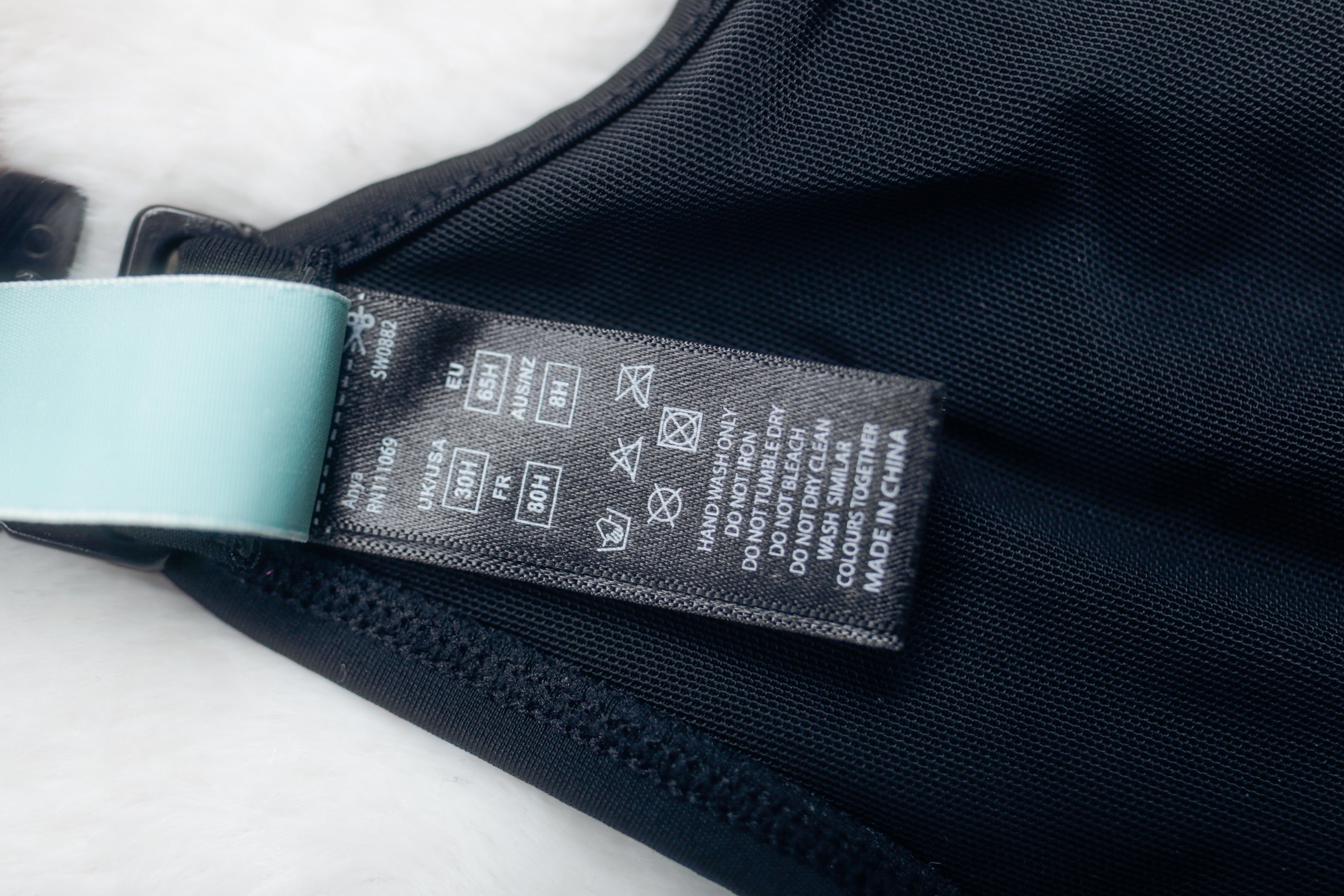 Panache Swim 30H 30FF Underwire Bikini Top Bra Black