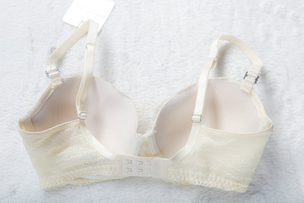 Pleasure State Padded Lace Demi T-shirt Bra White 32D NEW