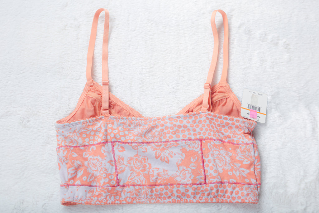 Free People Intimately Floral Unlined Stretch Bralette Bra Small NEW
