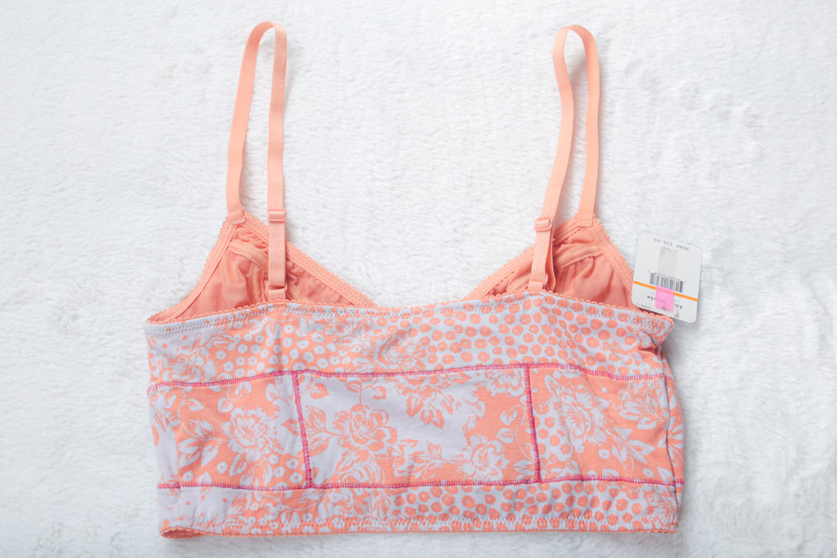 Free People Intimately Floral Unlined Stretch Bralette Bra Small NEW