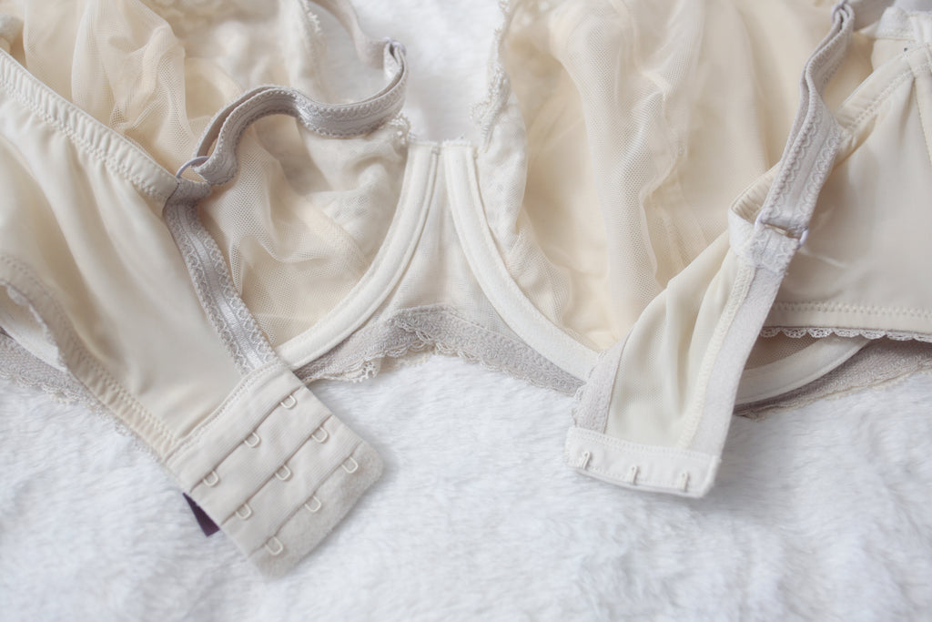 Adore Me 38G Semi-sheer Seamed Underwire Bra Ivory