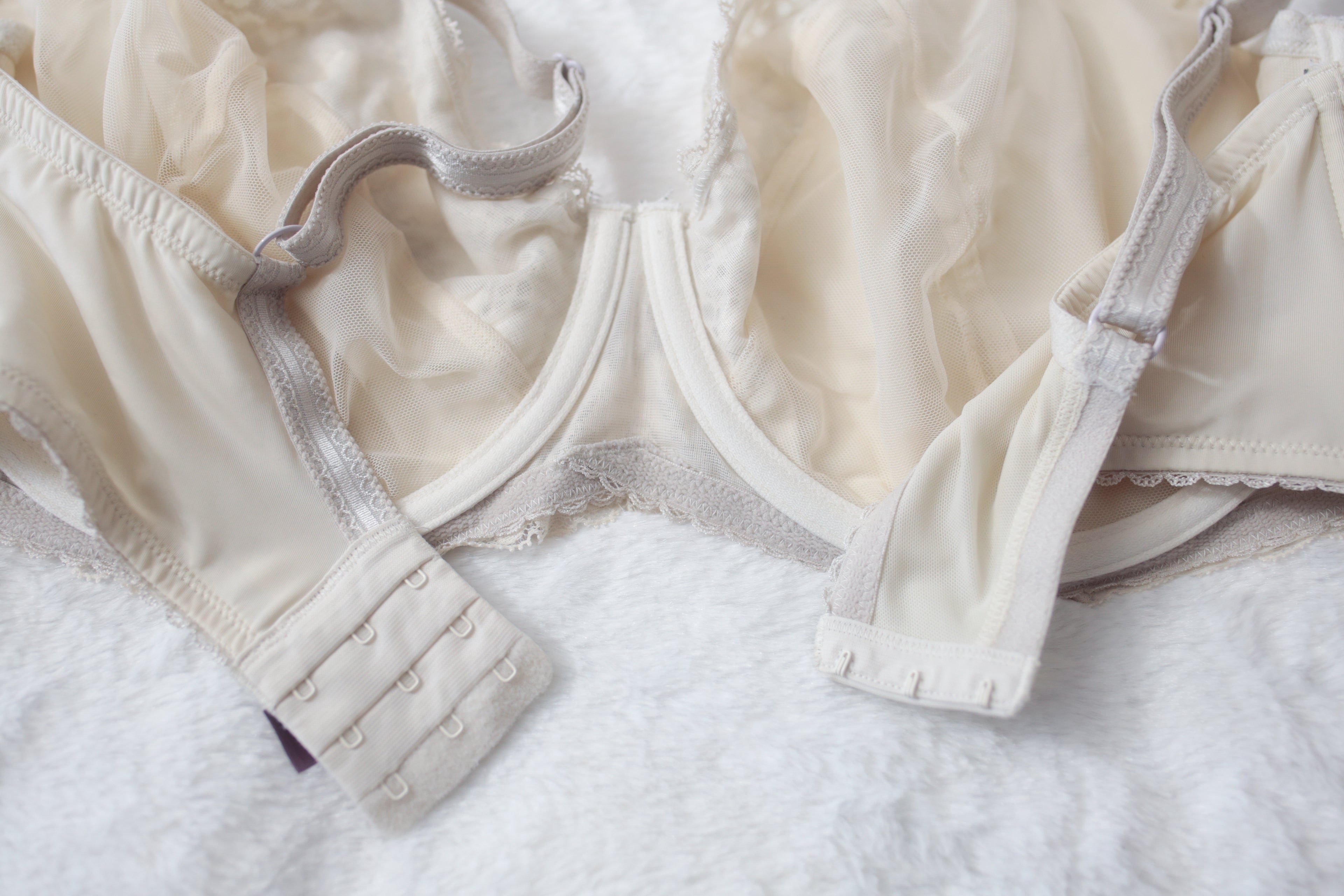 Adore Me 38G Semi-sheer Seamed Underwire Bra Ivory