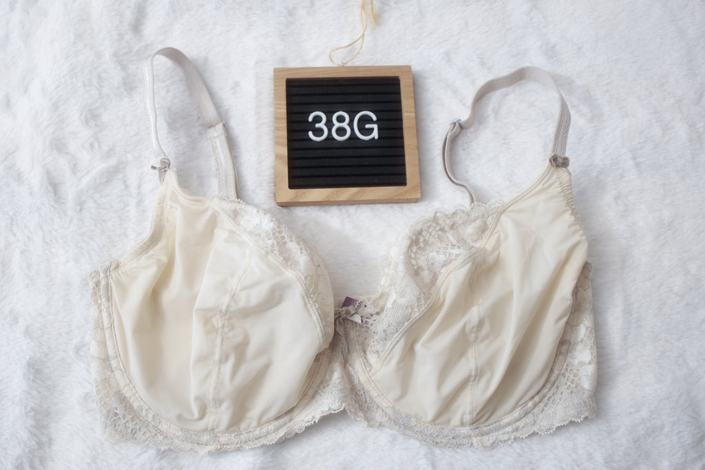 Adore Me 38G Semi-sheer Seamed Underwire Bra Ivory