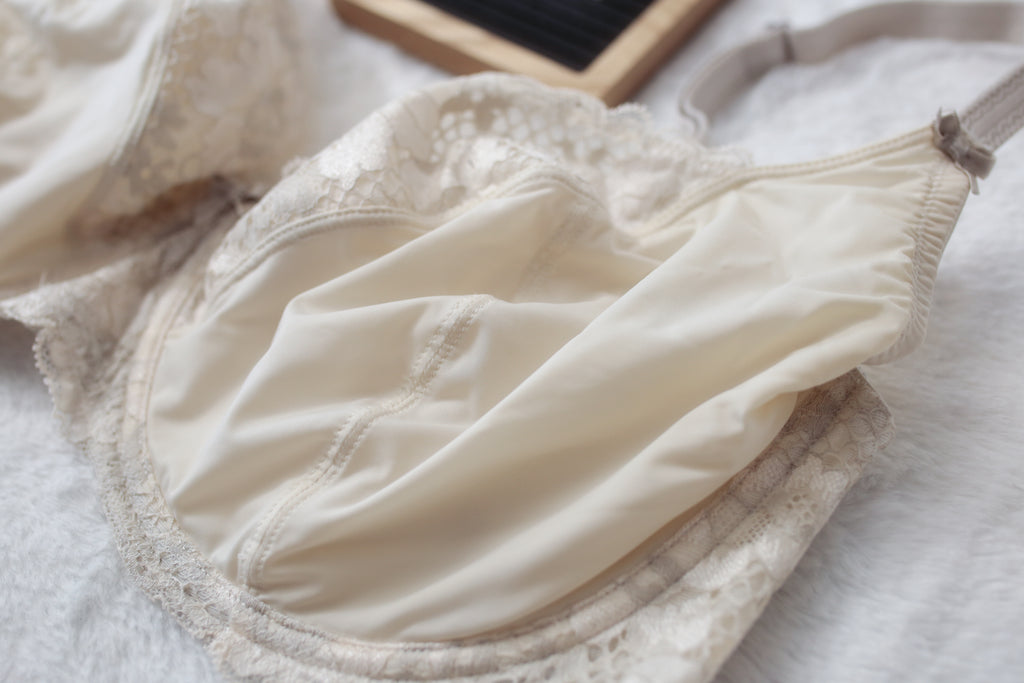 Adore Me 38G Semi-sheer Seamed Underwire Bra Ivory