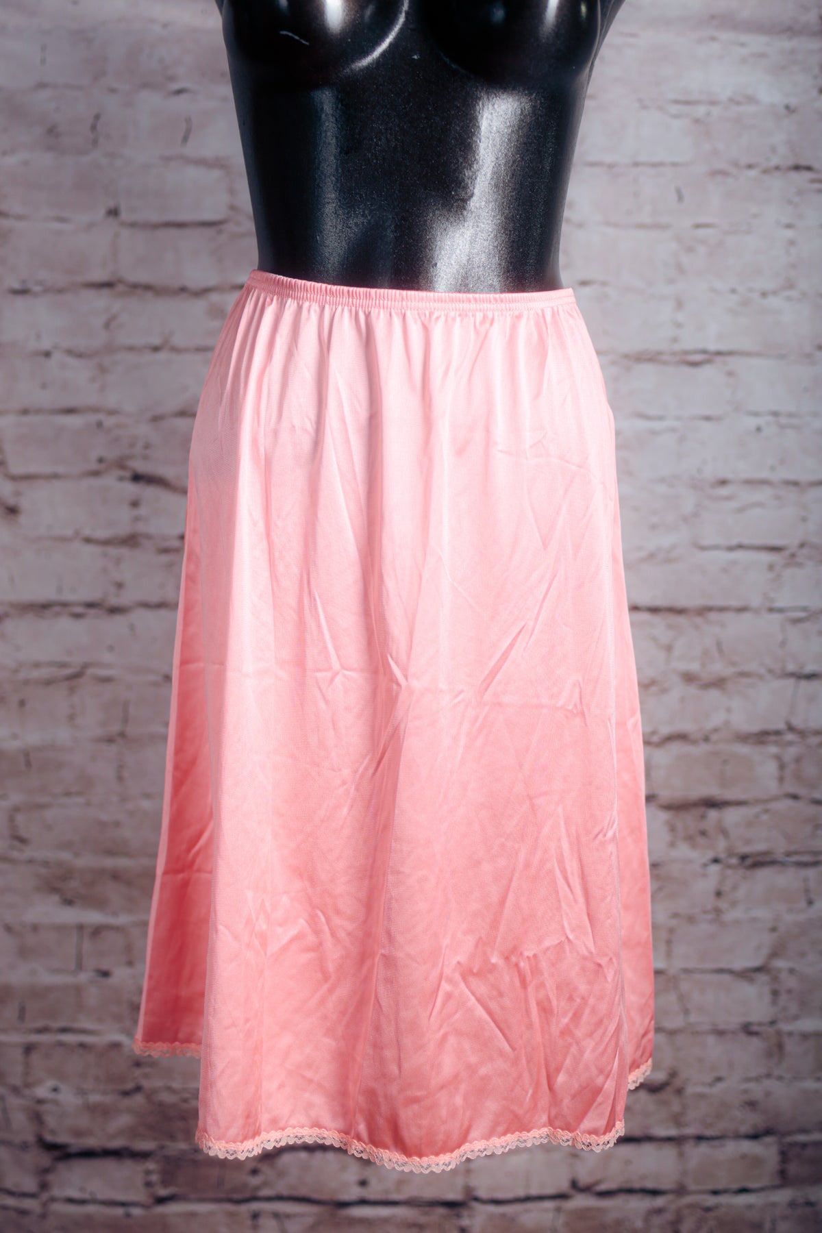 Vanity Fair Vintage Retro 60s Satin Half Slip Skirt Small Pink NEW
