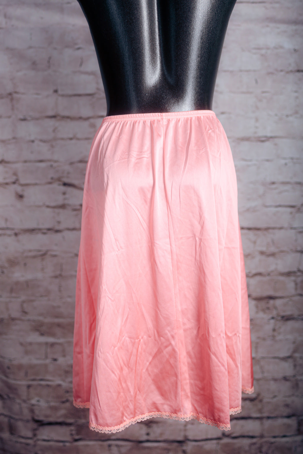 Vanity Fair Vintage Retro 60s Satin Half Slip Skirt Small Pink NEW