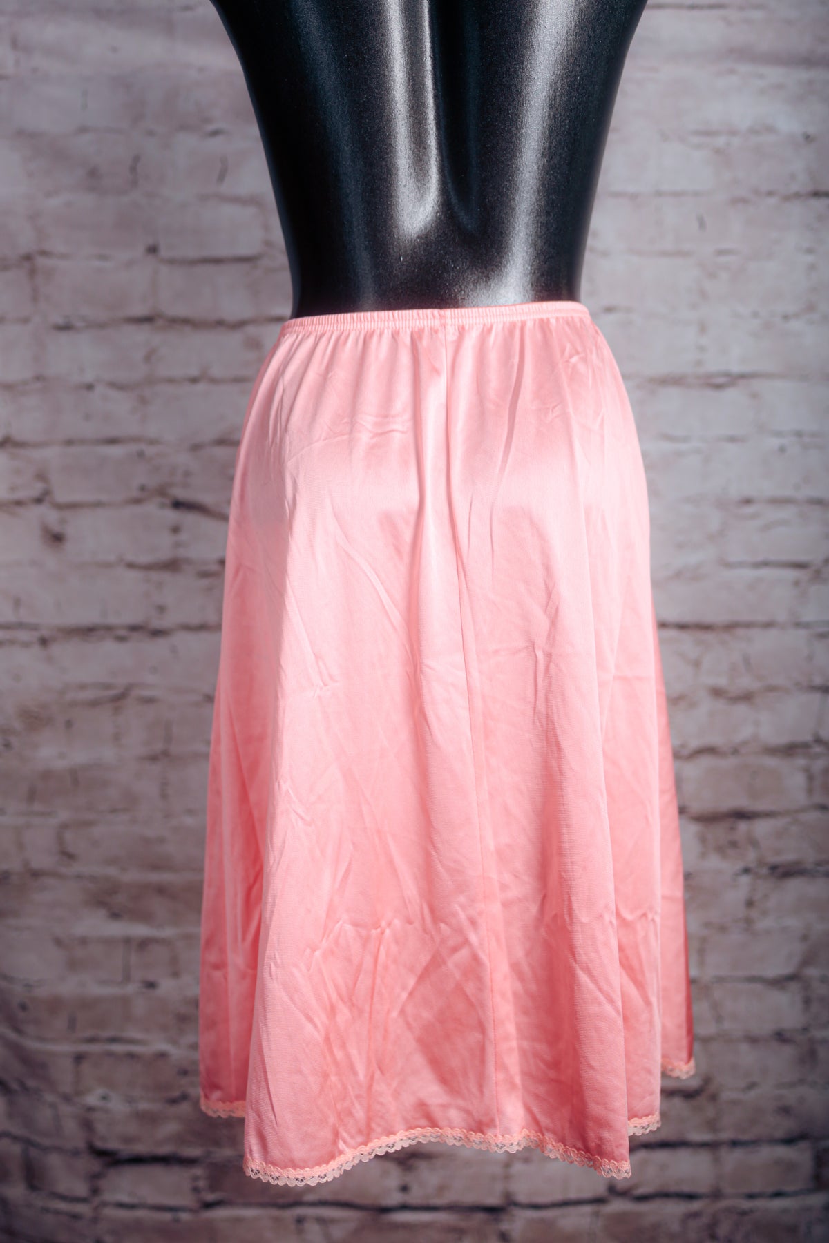 Vanity Fair Vintage Retro 60s Satin Half Slip Skirt Small Pink NEW