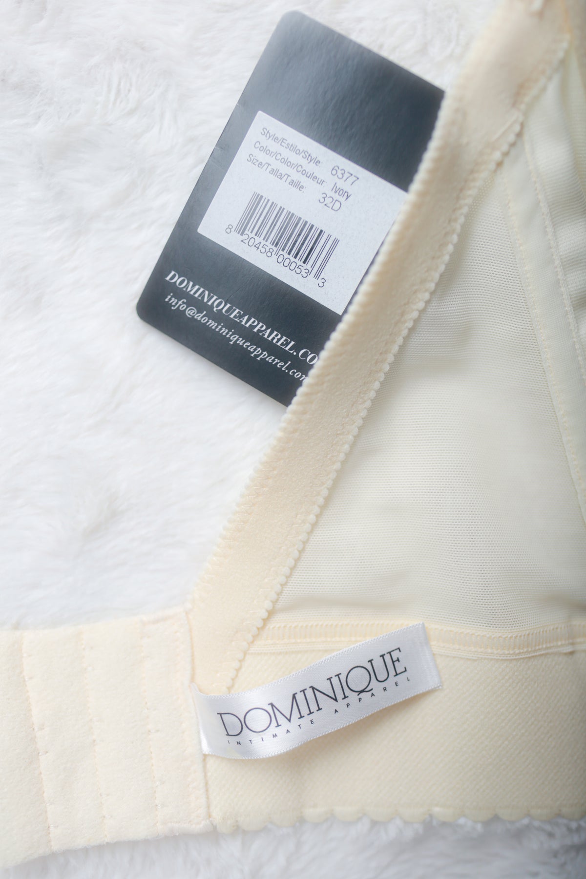 Dominique Low Back Strapless Boned Corset Bustier Bridal Bra Ivory 32D NEW