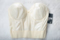 Dominique Low Back Strapless Boned Corset Bustier Bridal Bra Ivory 32D NEW