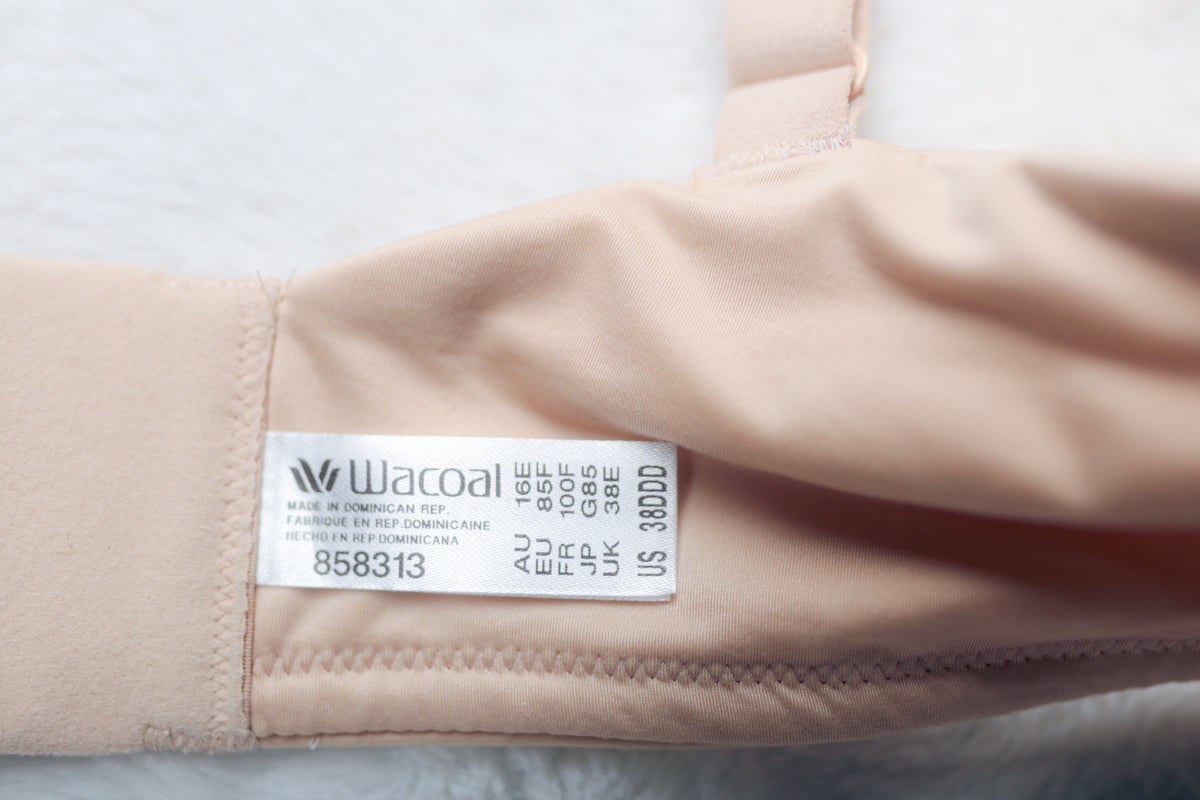 Wacoal Perfect Primer Push-up 858313 Underwire Bra Beige US 38DDD UK 38E NEW