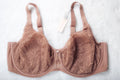 Understance Lily Lace Flexwire Unpadded Unlined Bra Brown 48G NEW