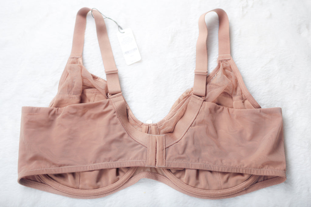 Understance Lily Lace Flexwire Unpadded Unlined Bra Brown 48G NEW