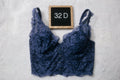 Victoria's Secret 32D Dream Angels Lined Demi Longline Bra Blue
