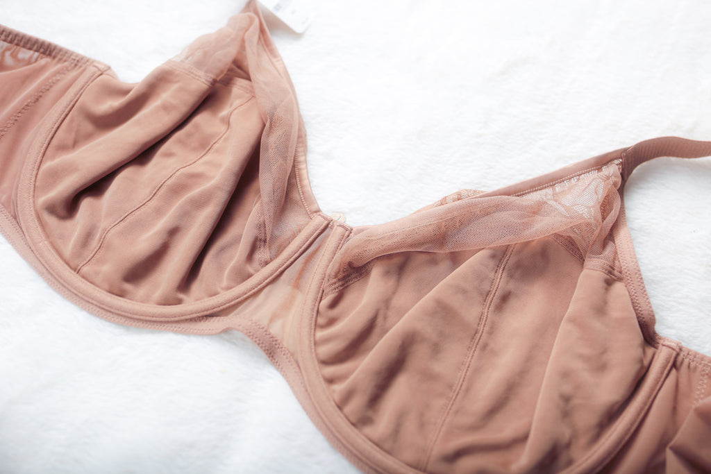 Understance Lily Lace Flexwire Unpadded Unlined Bra Brown 48G NEW