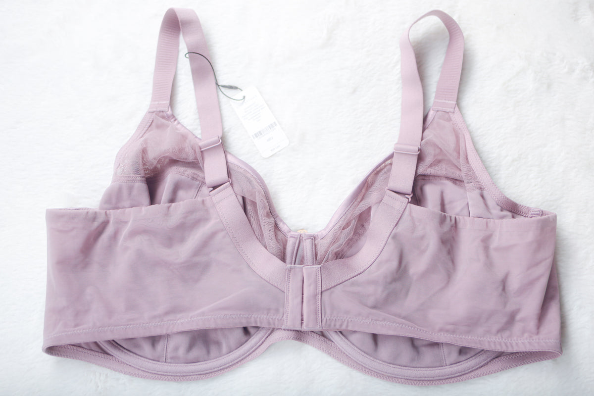 Understance Lily Lace Flexwire Unpadded Unlined Bra Purple 48G NEW