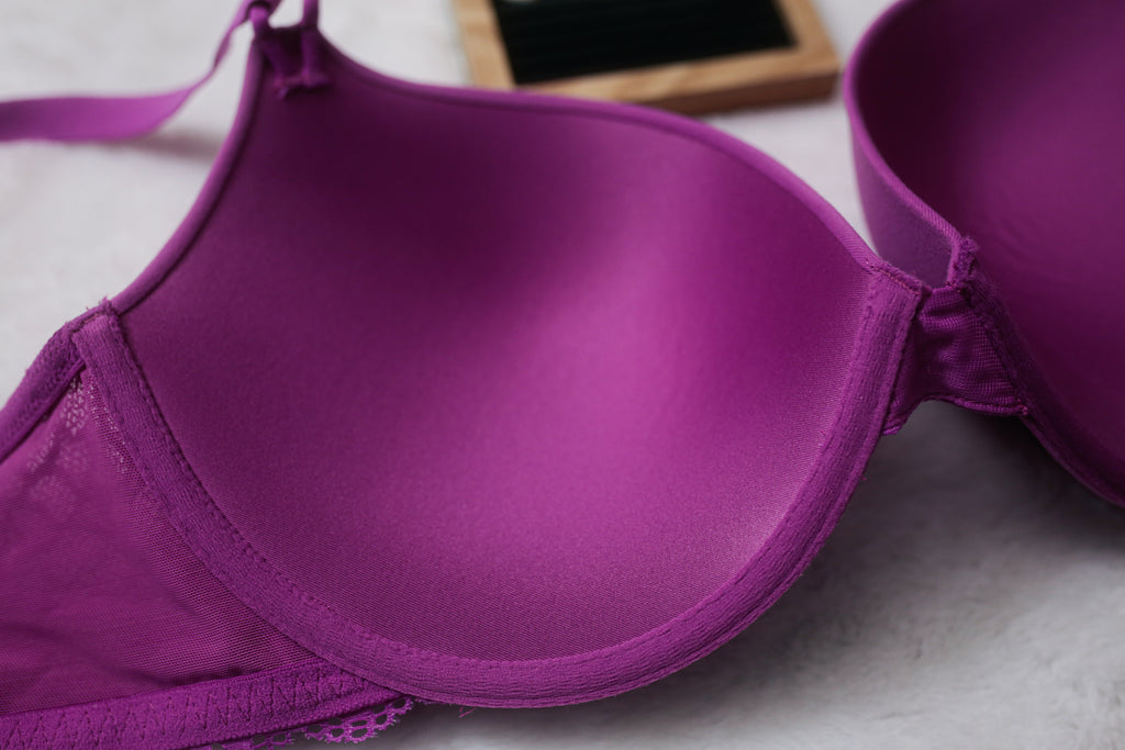 Soma 36DD Embraceable Enchanting Lace Push-up Underwire T-shirt Bra Purple NEW