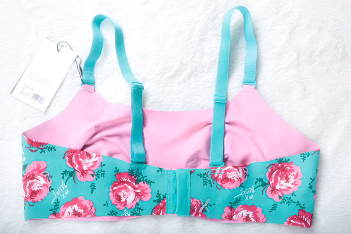 Knix Evolution 3 Betsey Johnson Seamless Wireless Unpadded Bra Floral 36B 38B 36C NEW