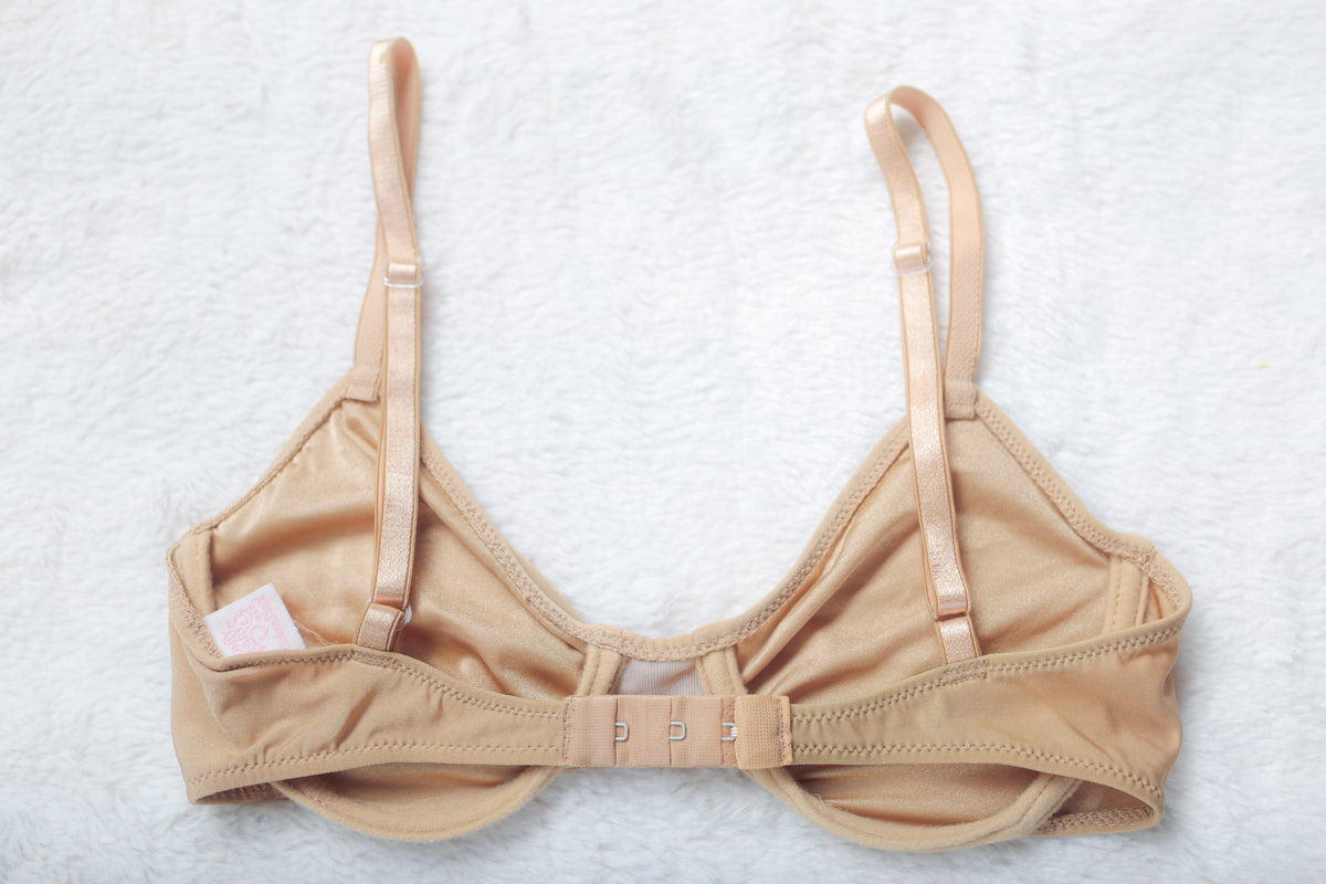 Only Hearts NYC Helena Stuart Vintage Unlined Underwire T-shirt Bra Beige Small