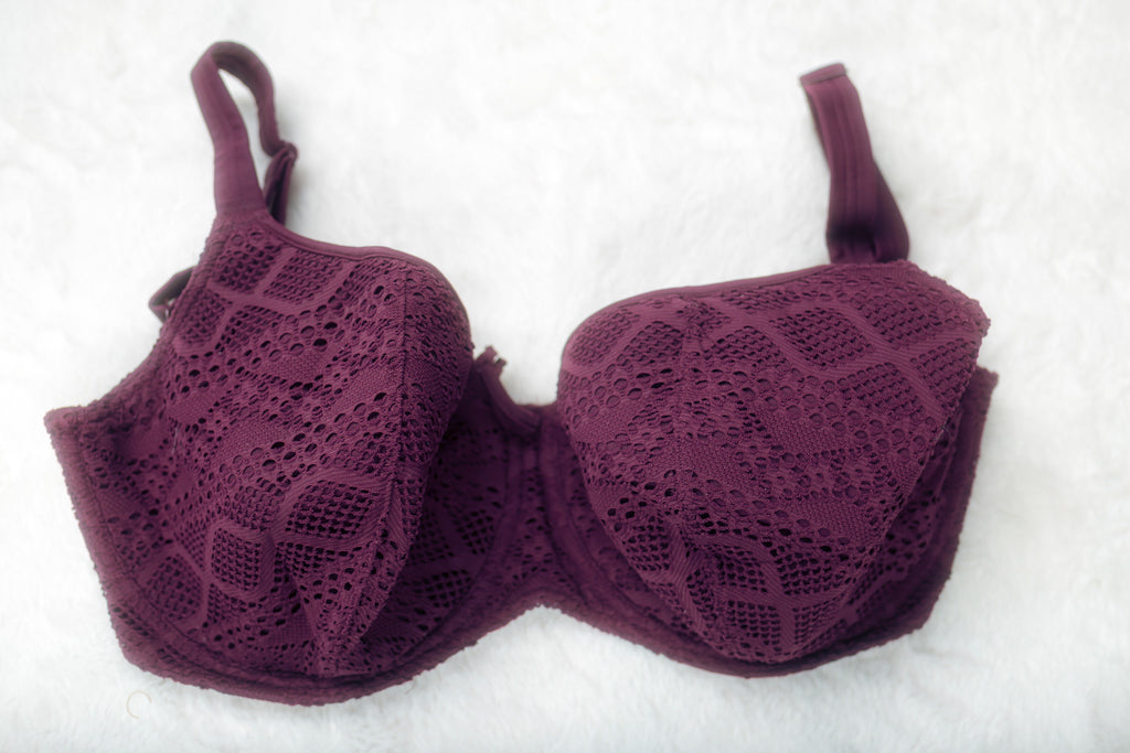 Freya US 32L UK 32HH Sundance Sweetheart Swim Bikini Top Swimsuit Underwire Purple