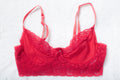 Shirley of Hollywood Vintage Underwire Lace Bralette Red Small